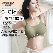 大码 哺乳内衣防下垂聚拢大胸产后喂奶专用孕妇文胸罩孕期棉薄女免