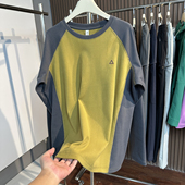 小众品牌 秋冬运动休闲双面德绒保暖打底衫 男女圆领撞色套头卫衣