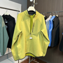 平替款 加绒加厚保暖卫衣半拉链套头抓绒衣外套 秋冬户外运动男士