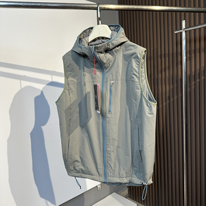 平替款 秋冬户外运动休闲男女保暖连帽无袖棉服轻量化防风棉马甲