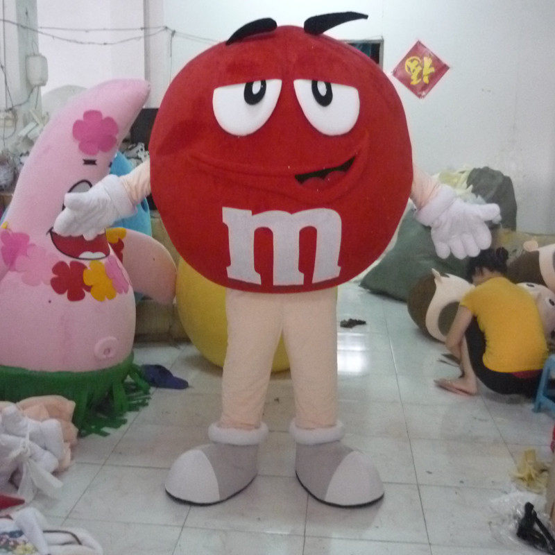 M豆巧克力成人玩偶服咖啡豆定做