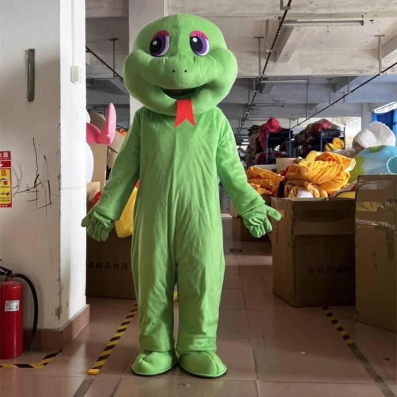 蛇年吉祥物卡通人偶服装小青蛇