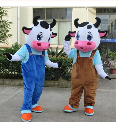 抖音网红牛卡通人偶服装表演道具服饰行走成人玩偶服装定制头套