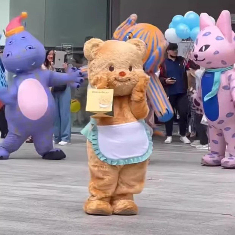 国外版泰迪熊人偶服装黄油小熊