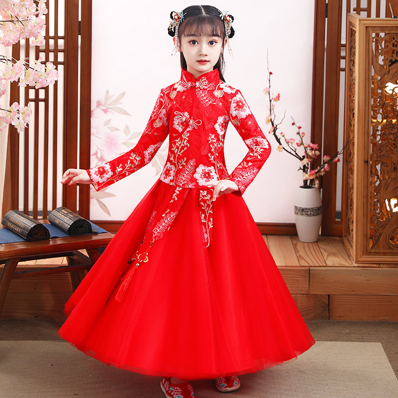 女童古装汉服中国风春秋民族图片