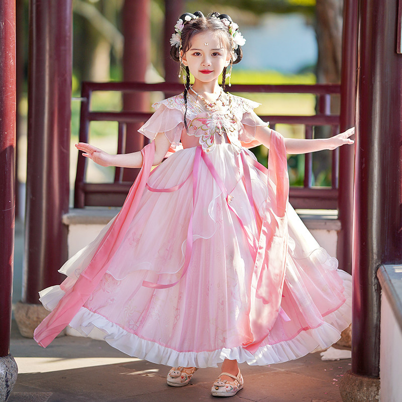 夏季女童古风中国风超仙汉服古装图片