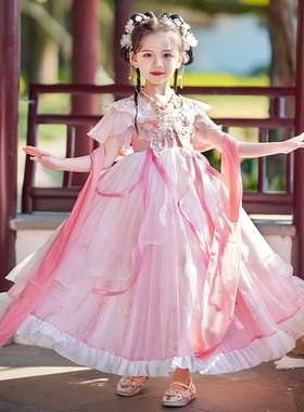 女童夏季汉服古装古风2026新款儿童装中国风小女孩夏装公主裙春装