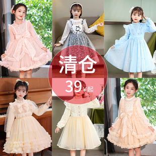 春装 清仓 礼服春秋季 洋气2026新款 女童毛衣公主连衣裙子儿童装