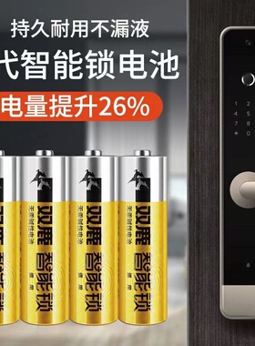 双鹿智能锁专用电池5号 密码锁电子锁门锁指纹锁五号电池7号 碱性