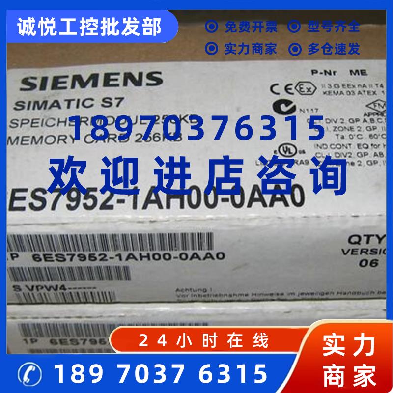 议价6ES7952-1AH00-0AA0现货 西门子RAM卡256KB 6ES7 952-1AH00-0