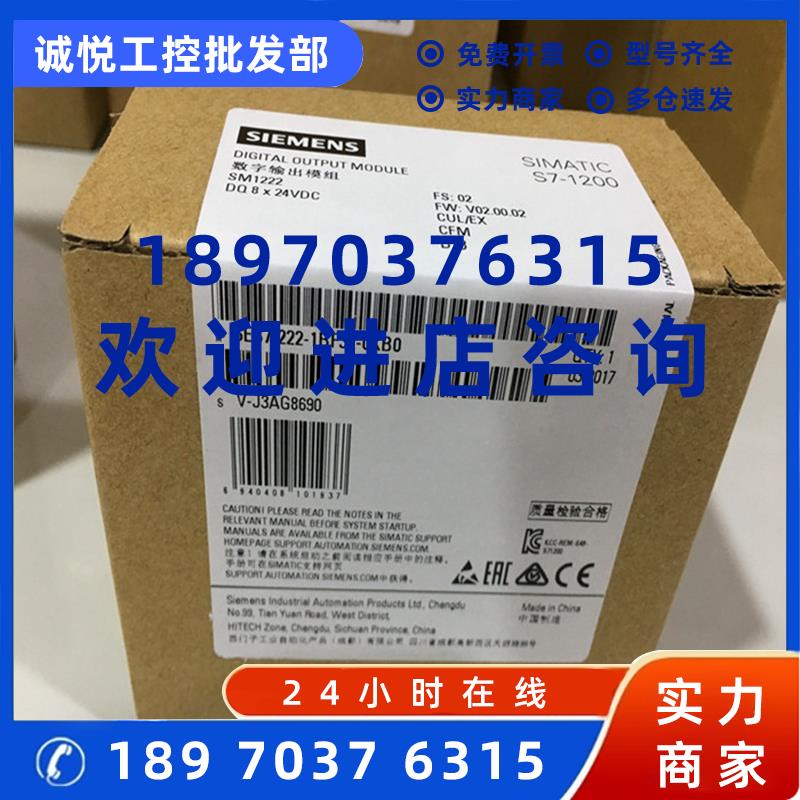 议价6ES7222-1BF32-0XB0数字输出 SM 12228 DO 24V DC 晶体管 0.5