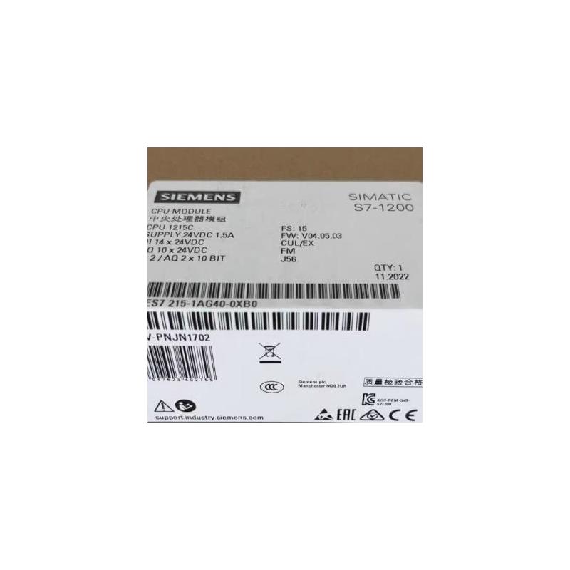 议价西门子6ES72151BG404AB1S7-1200紧凑型CPU模块6ES7215-1BG40-