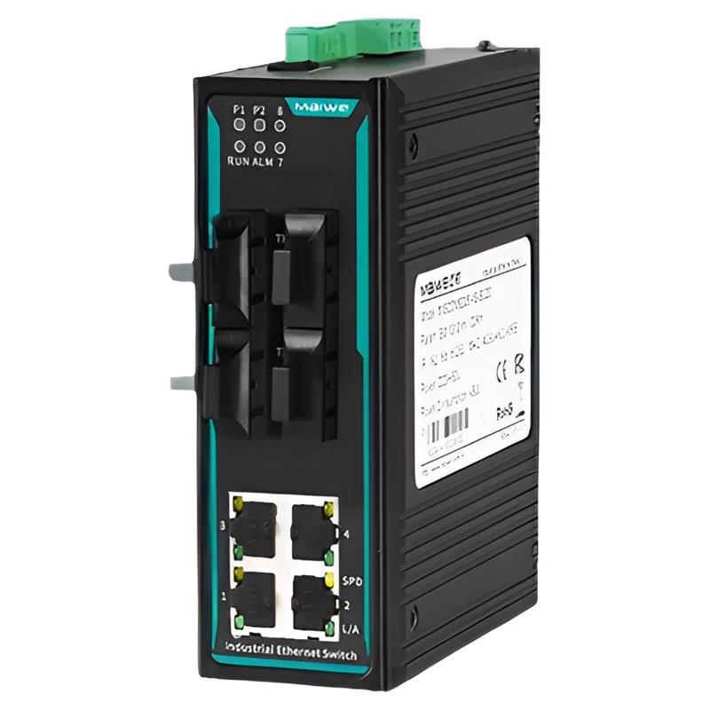 议价迈威MISCOM6208-4S-SC20工业级环网交换机百兆4光4电卡轨式MA