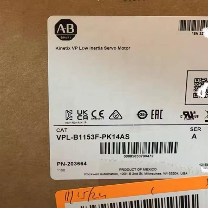 议价美国AB罗克韦尔伺服电机VPL-B1303F-CJ12AA