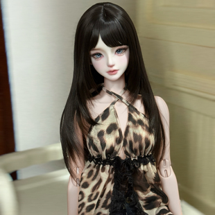 桃气岛屿BJD假发小3分无胶感小羽毛纹理层次假发