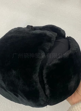 好质量藏青色棉帽 黑色皮帽冬季防寒毛绒帽子 骑行帽 绿色棉帽子