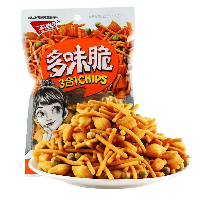 五味园三合一多味脆pk香脆青豆童年薯条三味鸡宿舍怀旧休闲小零食