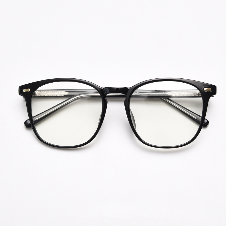 TR90大框近视眼镜框男女文艺复古显脸小板材脚平光镜架素颜网红