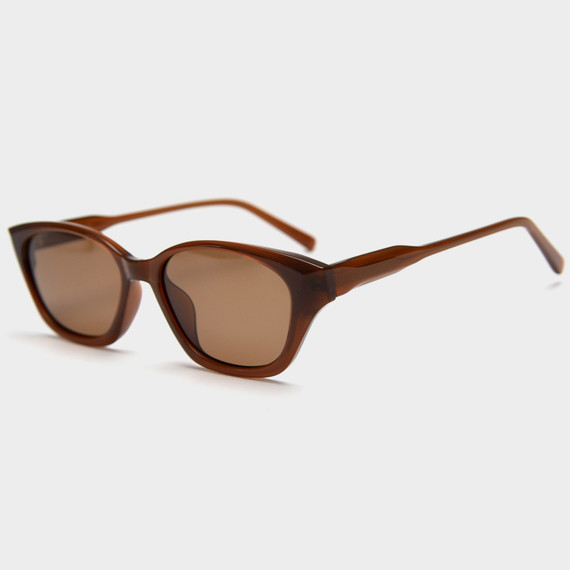 韩系大框复古猫形TR90板材脚偏光太阳眼镜潮男女网红街拍墨镜