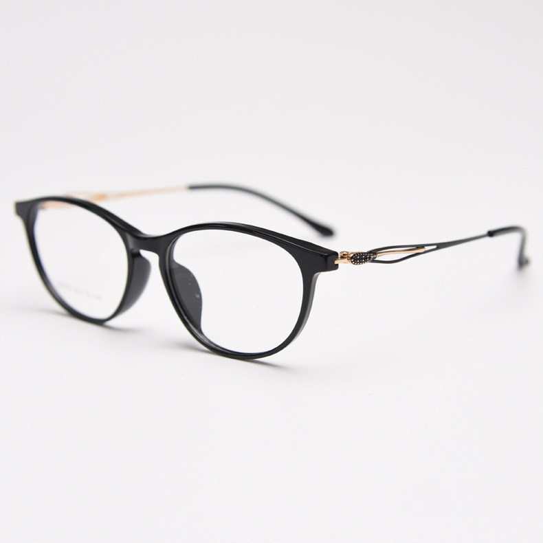 女士气质个性TR90金属脚轻近视眼镜框时尚气质眼镜框架配度数老花
