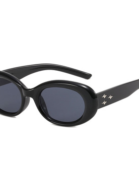 椭圆形韩版男女太阳镜