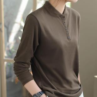 双面德绒打底衫女秋冬新款女式上衣通勤休闲纯色时尚显瘦女款弹力