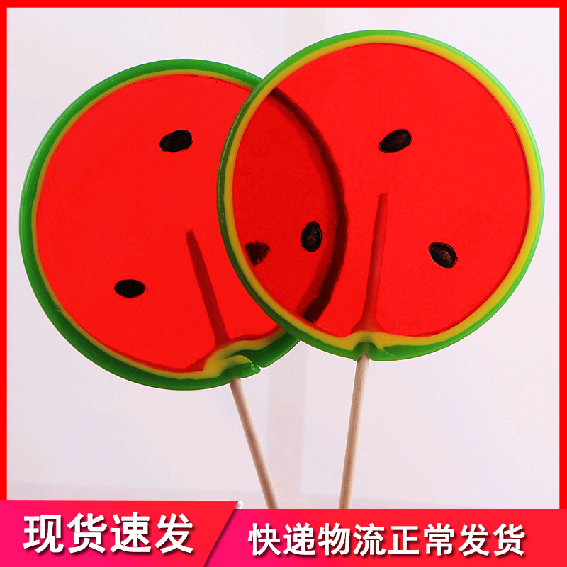 盒装200克12支西瓜波板棒棒糖水果硬糖果整箱批儿童食品休闲零食