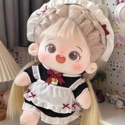 原创正版大栗粒40cm棉花娃娃有骨无属性少女毛绒公仔玩偶娃衣套装