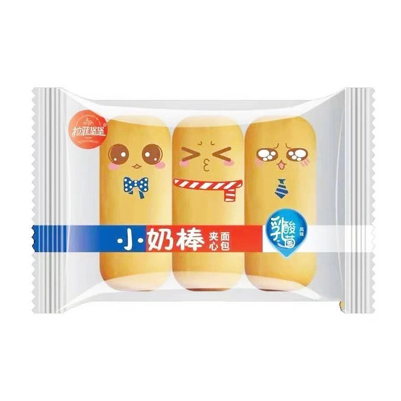 拉菲堡堡小奶棒乳酸菌味小奶棒夹心面包迷你夹心面包早餐下午茶