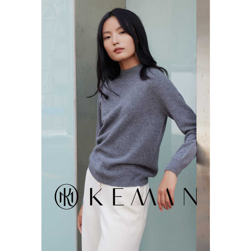 珂曼新款时尚羊毛针织开衫