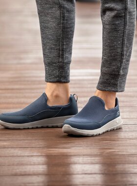 Skechers斯凯奇春秋款男士低帮一脚蹬健步懒人休闲运动鞋54626