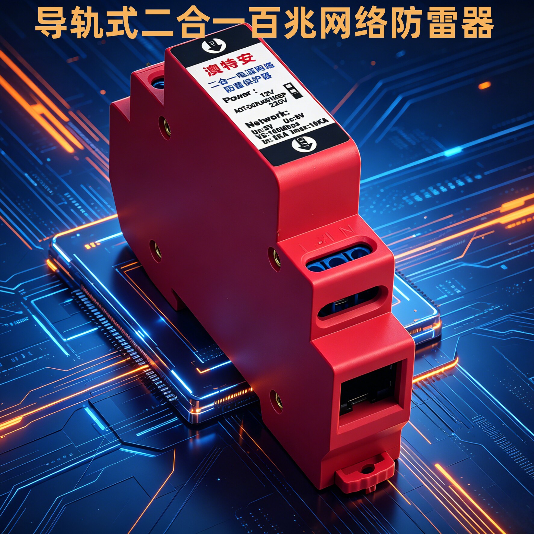 澳特安防雷器二合一网络防雷器