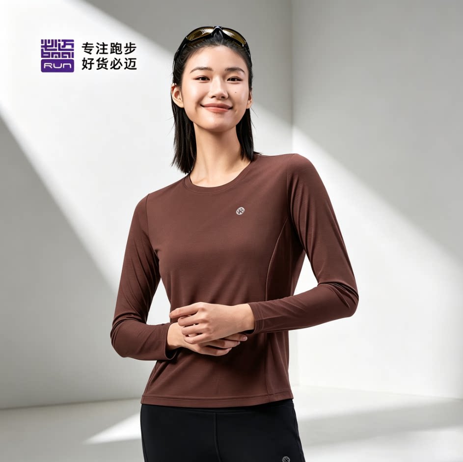 必迈26新款速干长袖男女运动圆领舒适T恤运动服透气跑步薄款上衣