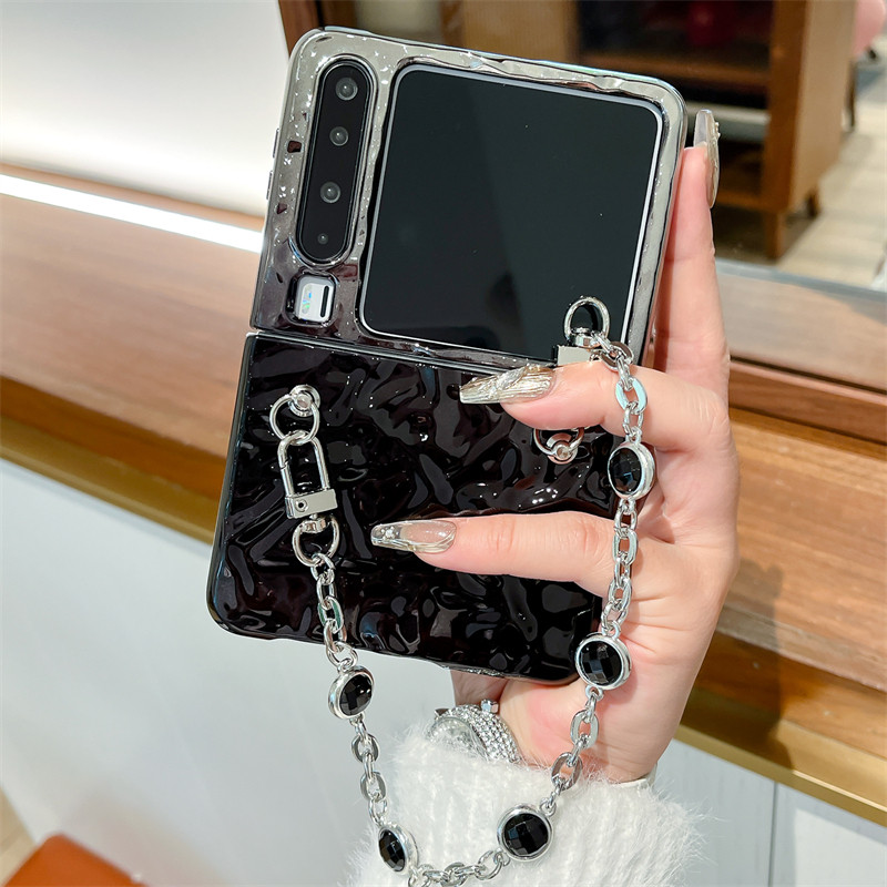 适用于华为purax手机壳电镀水波纹渐变色purax折叠屏简约purax防摔华为purax典藏版ins风螺丝手链女款保护套