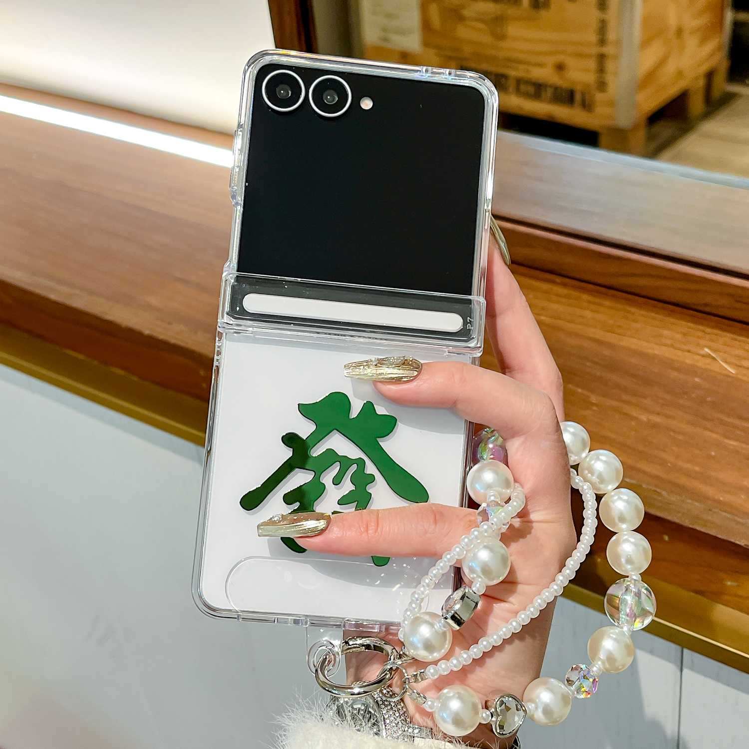 适用三星zflip7手机壳全包中轴新款z flip6透明外壳Z flip5折叠屏发财Zflip7 FE防摔硬壳W24手提链保护套男女