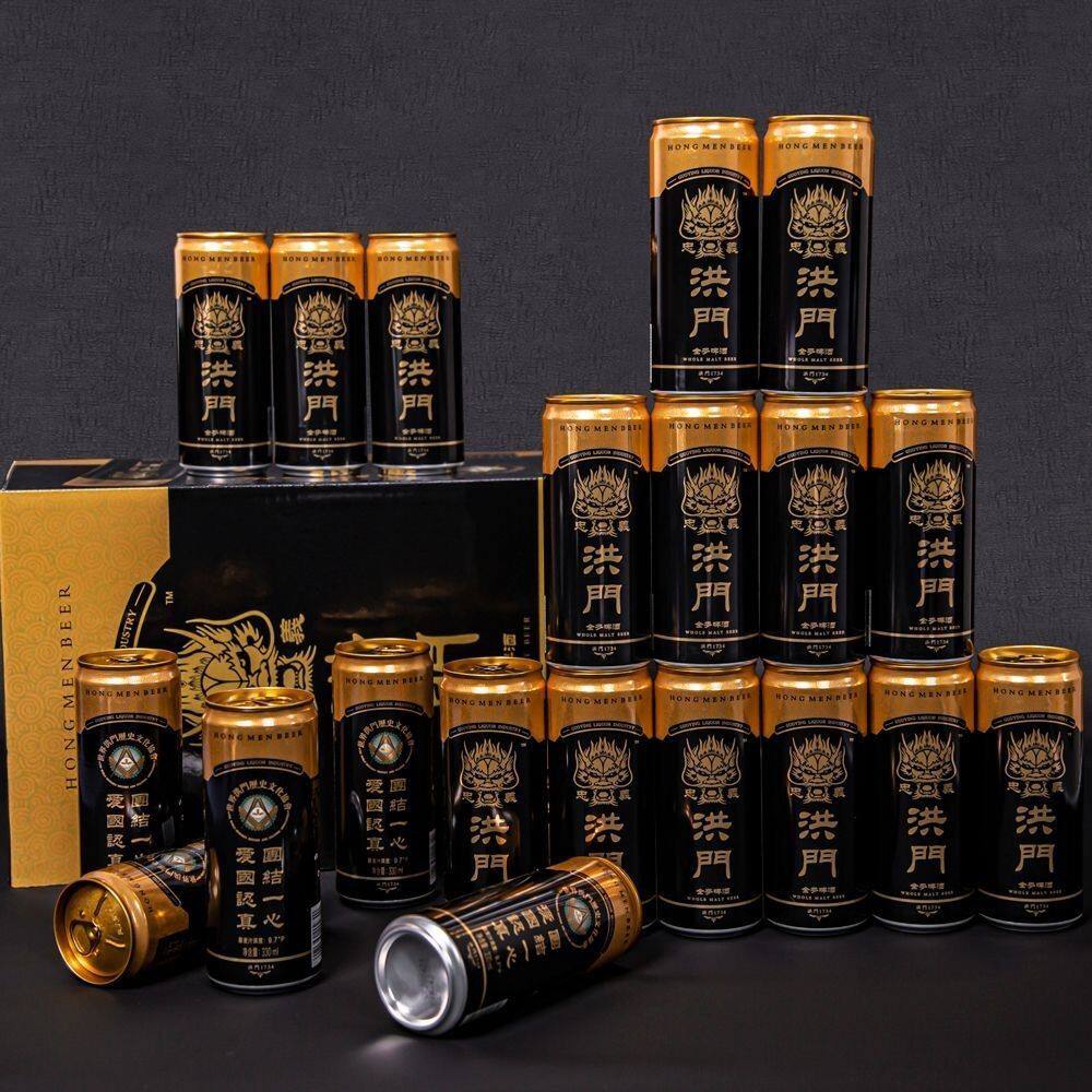洪门啤酒经典0嘌呤全麦精酿啤酒整箱原装易拉罐330毫升装1000毫升