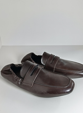 2025夏季p家新款男士牛皮革乐福鞋做旧款