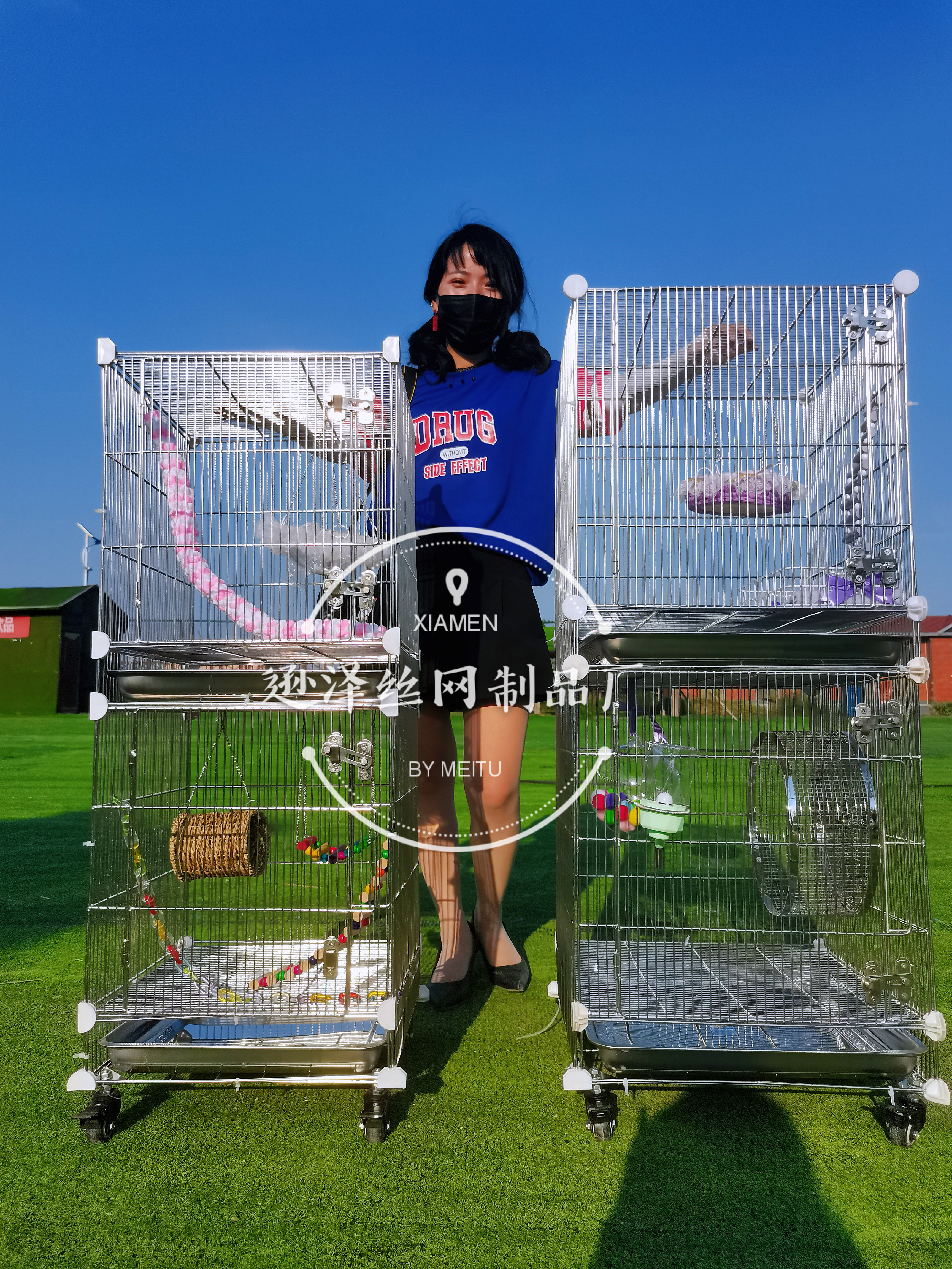 逊泽304不锈钢魔片笼宠物笼蜜袋鼯松鼠龙猫加密组装40/46带轮子,宠物/宠物食品及用品,笼子,淘宝优惠券,粉丝福利购,淘宝优惠卷