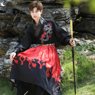 明制古风男装日常汉服男女武侠风腹黑飞鱼服剑客圆领袍汉元素班服