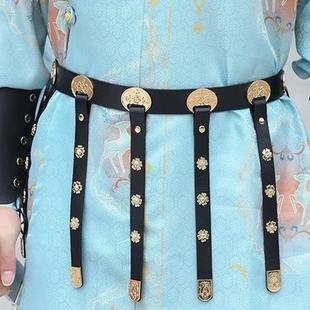 唐制革带成人腰带汉服配饰品飞鱼服皮带圆领袍锦衣卫蹀躞带百搭