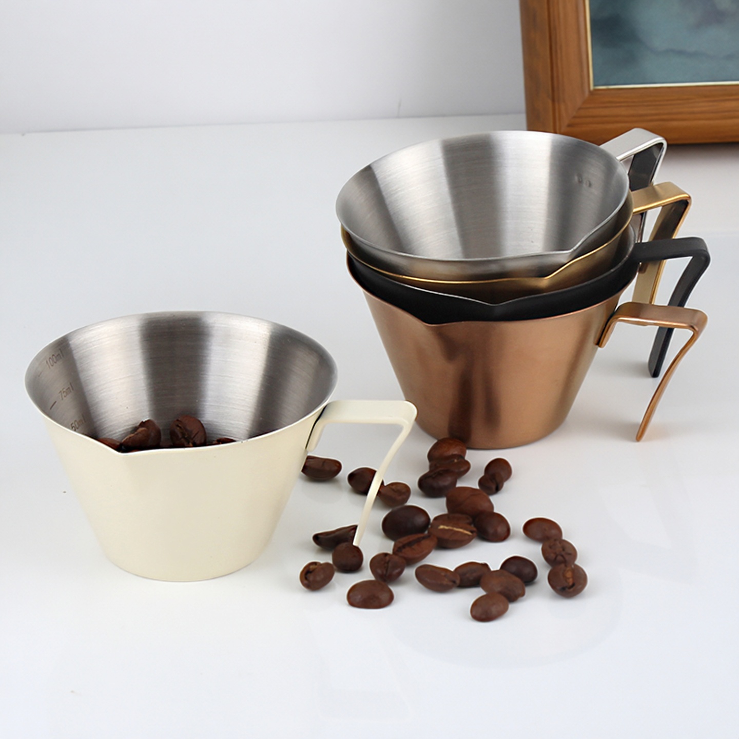 304不锈钢咖啡萃取量杯套装