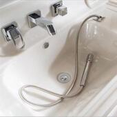 浴室柜分体四件套洗脸盆三孔盆水龙头卫生间 四孔盆龙头 入墙式