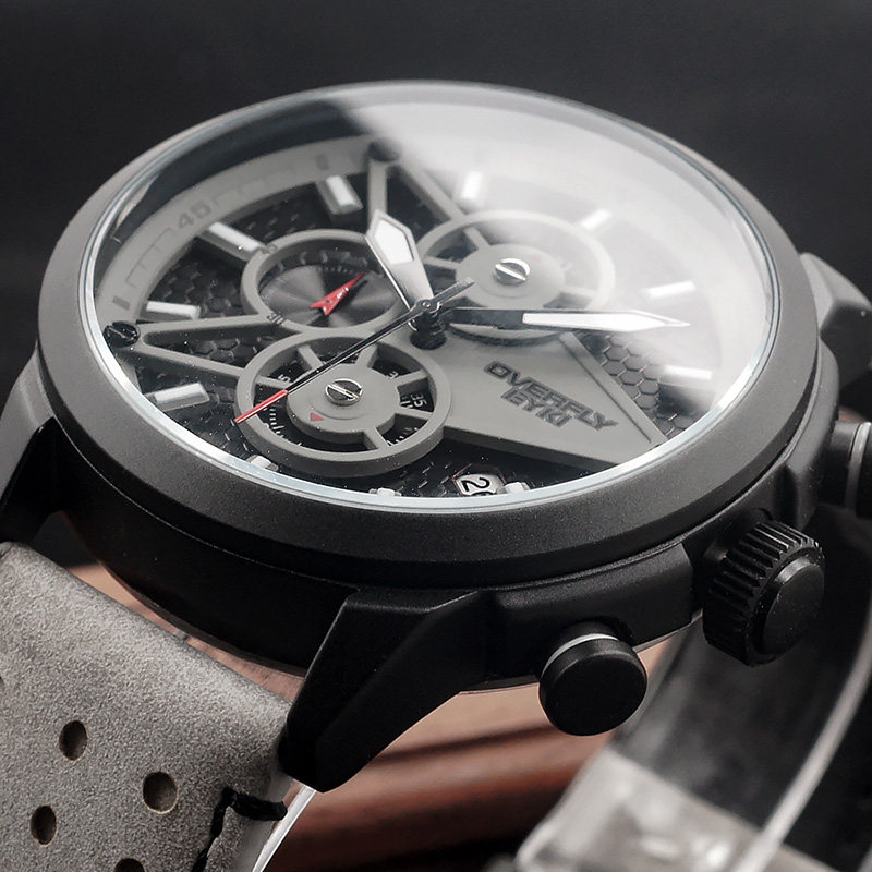 Часы EYKI мужские кварцевые спортивные, многофункциональные, с большим циферблатом, водонепроницаемые, с тритиевой подсветкой