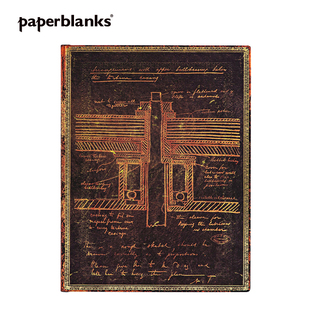 paperblanks佩蘭克偉人手稿系列筆記本特斯拉渦輪機草圖日記本子手帳本高檔進口日記本大小學生創意文具禮品
