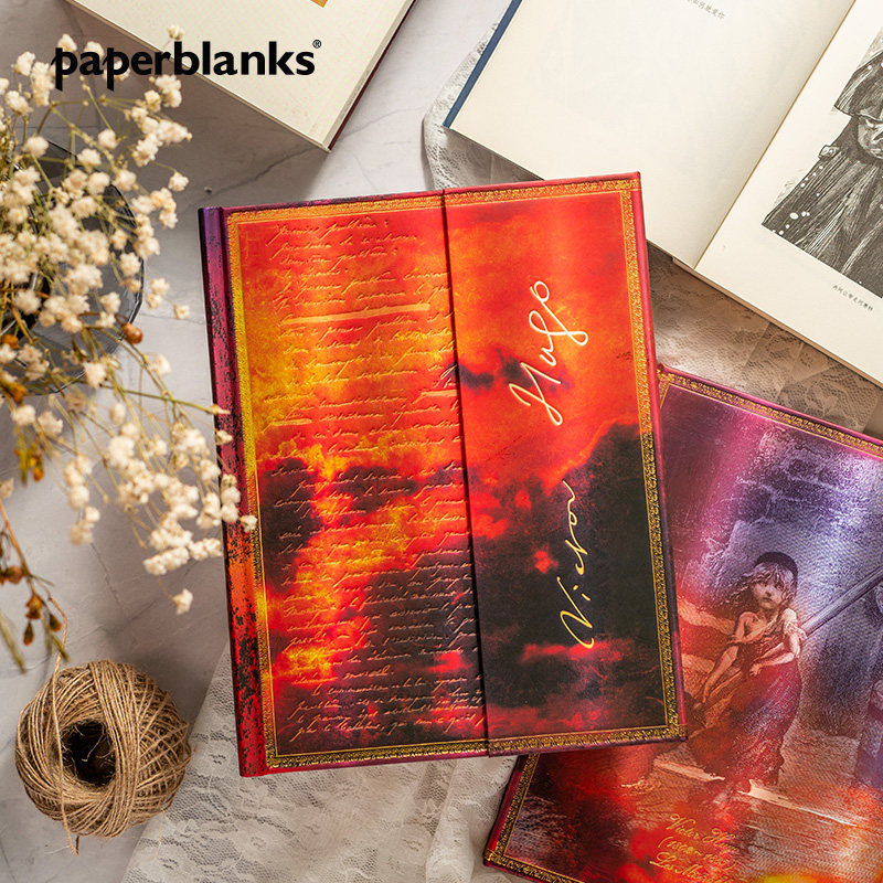 【停产复刻款】paperblanks佩兰克笔记本本子伟人手稿维克多雨果悲惨世界复古手账日记文具文艺精致礼物