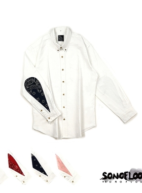 SONOFLOONG腰果花水滴牛津纺衬衫日系复古ALBACORE SHIRT非VISVIM