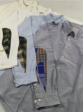 SONOFLOONG格子拼接水滴牛津纺衬衫LUNGTA ALBACORE SHIRT VISVM