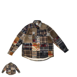 workshirt ELK RRL潮 BLACK SONOFL复古羊毛拼接咔叽复古衬衫