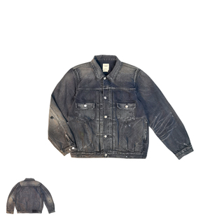 SONOFLOONG复古水洗破坏黑101牛仔衣做旧牛仔夹克廓形宽松 VISVIM