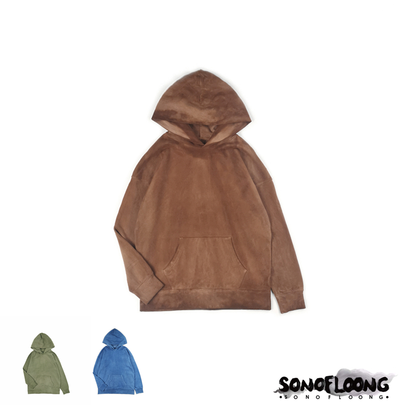 SONOFLOONG草木染宽松连帽卫衣